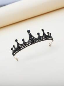 1pc Bridal Crown Headpiece, European Baroque Luxury Alloy Queen Crown, Party Princess Dress Accessory