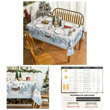 Kitchen Tablecloth - 152.4 X 264.2 cm (Rectangular) + Azul - View 1