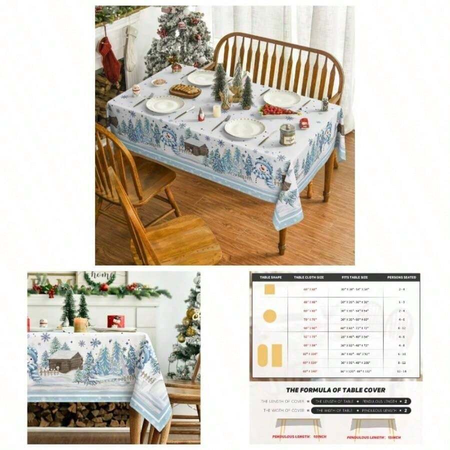 Kitchen Tablecloth - 152.4 X 264.2 cm (Rectangular) + Azul - View 1
