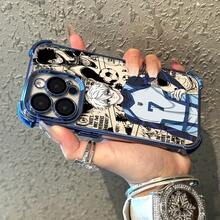 Anime B-Bluelocks Phone Case Compatible With  16 15 14 13 12 11 Pro Max X XR XS Max 8 12 Plus Shockproof Transparent Soft Back Cover  17 Case Cover For  17 Pro Max - 混合顏色 - 查看 1