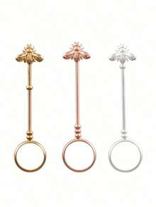 1pc, Golden Bee Cigarette Holder, Elegant Cigarette Holder Ring Rack, Cigarette Finger Clip Ring Holder - Multicolor - View 9