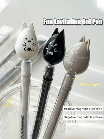 One Fun Levitation Pen, 0.5mm Cute Animal Toy Pen For Stress Relief, Suitable For Study And Office Use.