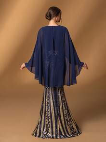 Faeriesty Vestido elegante de la madre de la novia: escote en V profundo, mangas largas elegantes y silueta de sirena favorecedora - perfecto para bodas formales, galas sofisticadas, recepciones de noche elegantes, ceremonias de premios lujosas, grandes eventos benéficos