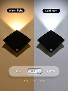 LED Stingray Motion Sensor Light, Unique Appearance Sensor Activated Lighting, Suitable For Bedroom, Living Room, Stairway, Closet, Bathroom, Entryway, Battery Or USB Rechargeable Motion Sensor Wall Lamp