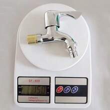 Copper Washing Machine Faucet For Home Balcony Bathroom, Single-Cold, 4-Fraction, Washing Machine Drip - White - View 2