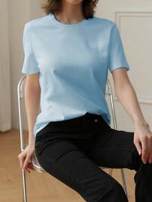 女装夏季新款休闲纯棉宽松圆领短袖T恤上衣百搭少女心