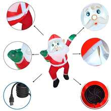 Santa Claus Inflable con Luz LED y Ventilador USB - Multicolor - Ver 6