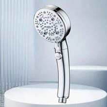 1pc German High Pressure Handheld Shower Head, 9 Adjustable Modes, One-Click Water Stop Switch, Rainfall Experience, Detachable & Washable, Water-Saving & Anti-Fall, Plastic, Wall-Mounted Design, Bathroom Accessory, Shower Head Kitchen Items Kitchen Accessories Kitchen Kitchen Tools