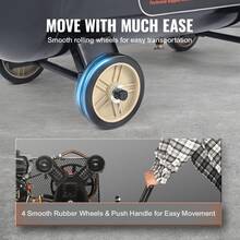 Compresor de aire a gas  de 7 HP, tanque de compresor de aire horizontal de 21 galones, sistema de aire comprimido con bomba de pistón accionada por gas de 9 CFM a 115 PSI con presión máxima de 115 PSI para talleres en sitios de construcción - 21 galones - Ver 4