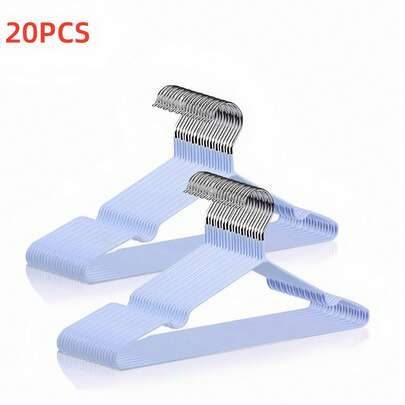 20 Piezas Ganchos para Ropa Perchas de Metal Antiderrapantes 40 CM Que Ahorra Espacio Perchas Ropa para Estándar de Adultos Resistente y Duradera para Camisas Pantalones Vestido y Abrigo