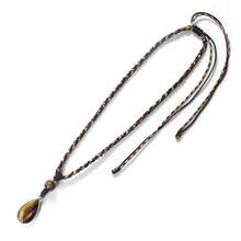 1件虎眼石吊坠项链，手工制作，精美饰品，适合旅行和日常佩戴 - 棕色 - 查看 13