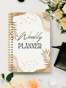 Trees Daily/Weekly Planner Notebook, 7-Day Work Plan, Undated Personal Efficiency Appointment Book, Spiral Bound To-Do List Notebook, Includes Hourly Schedule, Budget Plan And Meal Plan - Multicolor - View 2