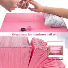 5/25/50pcs Disposable Nail Pad - Foldable Acrylic Practice Paper, 3-Layer Waterproof Cleaning Mat, Suitable For Salon And Home Use, Odorless Paper Towel, For Nail Art And Manicure, Nail Art Supplies | Foldable Nail Pad | Waterproof Mat