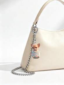 Puppy Keychain, Puppy-Shaped Pendant ,Cute Puppy Bag Pendant, Keychain Pendant,Glitter Puppy Charm Keychain , For Bag, Sparkling & Metal Accessory,Simple And Fashionable, For Purses And Bags For Women,Fashionable Embellishment, Exquisite Decoration Of Daily Life,Gifts For Women And Girls, Valentine's Day, New Year's Gifts,Small Gift Exchange - Multicolor - View 4