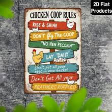 2D Flat, 1pc Vintage Rustic Wooden Sign - Funny Farm Decor "Don't Fly Out Of The ", Good Morning Mood, No Pecking, Lay Eggs Daily, Don't Mess Up The Feathers - Farmhouse Style Wooden Wall Art, Indoor/Outdoor Use, Farmhouse Kitchen, Barn Or Birthday Gift - Pre-Drilled Holes For Easy Hanging, Decor, Indoor Outdoor Sign, Amusing Typography, Distressed Finish, Barn Decor, Great Gift, 2D Flat - Multicolor - View 5