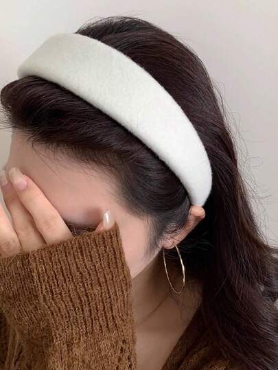 1pc Soft & Sweet Ivory Knitted Headband, Autumn/Winter Hair Accessories, Hair Band, Hair Hoop Hairband