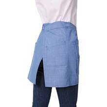 Unisex Medford Waitress Apron For Restaurant And Cafe Staff Durable Cotton Fabric With Adjustable Straps And Multiple Pockets For Efficient Food Service Work Ideal For Busy Kitchen Environments And Long Shifts - FrenchBlue - Xem 4