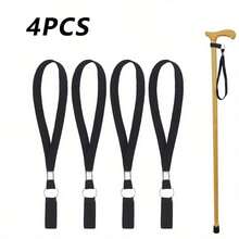 4pcs Thick Nylon Cane Wrist Strap With Metal Accessories And Wrist Cuff - Replacement Cane Cord For Canes, Walkers, Mobility Aids - Suitable For Elderly Use, Cane Accessories - Multicolor - View 8