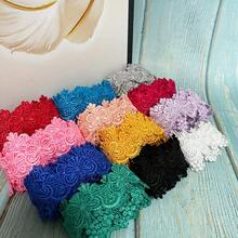 Accessori per abbigliamento in pizzo idrosolubile con codice a barre in poliestere versatile, prodotti dal produttore per ricamo computerizzato, orlo di gonna, tende, biancheria da notte - Multicolore - Visualizzare 6