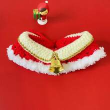 طوق عيد الميلاد للقطط الأليفة قطعة واحدة، وشاح مُحبوك للقطط الصغيرة، إكسسوارات زي عيد رأس السنة للكلاب - متعدد الألوان - مشاهدة 19