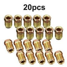 20Pcs High Quality Copper Male Short Brake Pipe Screw Nuts For 3/16 Inch Metric Braking Tubes 10mm X 1mm