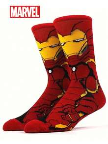 Marvel 1/5 Pairs Comfortable Men's Superhero Socks - Soft & Breathable, Mid-Calf, Elastic, Moisture-Wicking, Fashionable & Stylish - Perfect For Gifts, Parties, Daily Wear, Casual Occasions - Multicolor - View 8