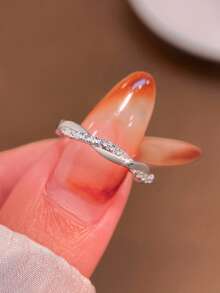 1 chiếc nhẫn đeo ngón chân bằng bạc sterling 925 thanh lịch, tinh tế, quà tặng trang sức dành cho phụ nữ. - Nhẫn ngón chân bện chữ thập - Xem 4