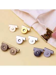 40 Pieces Metal Magnetic Button, 20*7mm (0.79*0.29in), 4 Colors, Magnetic Snap For Canvas Bags, Wallets, Handbags And Clothing, DIY Craft Accessories