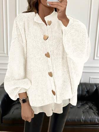 Sweter kardigan w swobodnym fasonie na jesień/zimę, damski, w dużym rozmiarze, długi, modny, minimalistyczny, biznesowy, swobodny, do pracy, elegancki, ciepły, ekskluzywny, uniwersalny, wyszczuplający, na dzień zwycięstwa, damski, uroczy top w stylu koreańskim