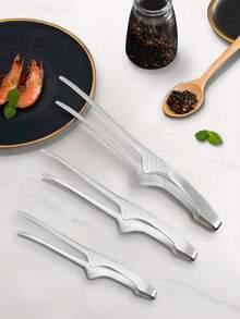 1 件装不锈钢食物夹，经典烧烤夹，适用于厨房 - 彩色 - 查看 2