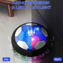 Toys Hover Hockey Soccer Ball Set With 3 Goals Rechargeable Floating Air Soccer Ball With Led Light And Foam Bumper Indoor Outdoor Sport Games Toys Gifts For Boys Girls Aged 3 4 5 6 7 8-12 - As Pic - View 5