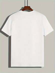 [Moda Diaria] Camiseta con Patrón de Banda Punk Rock Vintage, Camiseta de Algodón de Cuello Redondo% Tejido de Punto con Patrón de Letras, Top Casual de Manga Corta para las Cuatro Estaciones, Adecuada para Adultos, 220gsm - Blanco - Ver 3