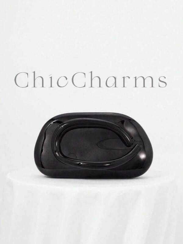 Clutch de seară în formă de cutie decorativă din metal vintage, geantă de mână pentru petreceri formale, geantă de umăr/crossbody cu lanț pentru femei la modă