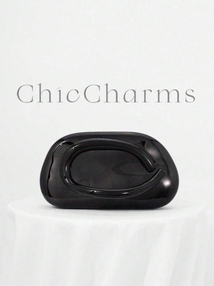 复古金属装饰盒形晚装手包、正式派对手提包、女士时尚链条单肩包/斜挎包