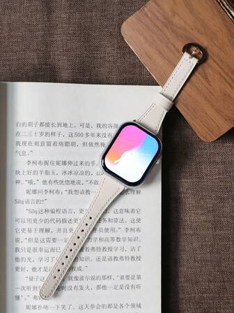 Weiches Lederband, geeignet für Herbst/Winter, Smartwatch-Armband mit elegantem Verschluss