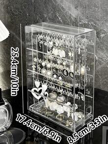 (2-7 Daysmust Arrive)1Pc Acrylic Jewelry Display Box, Jewelry Organizer, Jewlery Storage Oraganizer, Clear Jewelry Box, Jewelry Holder, Earring Holder, Ring Box, Necklace Holder, Ring Holder, Earring Necklace Bracelet Organizer, Bracelet Holder, Jewelry Tray, Jewelry Dish, Jewelry Display, Multi-Function Hanging Storage For Necklaces, Bracelets, Earrings, Rings, Watches, Dust-Proof Storage Case For Bedroom Vanity, Jewellery Box, Pouch, Makeup Brush Holder, Brush Holder, Perfume Organiser, Storage Container, Vanity Accerories, Travel Jewelry Case, Pouch Bag, Suitable For Home Jewelry Storage Necessity For Women Storage Organizer Gift Travel Valentine's Day Halloween/Christmas Gifts, Back-To-School Season, Wedding Items, Gifts For Women, Room Decor, Gift Box, Bedroom Decor - 彩色 - 查看 13