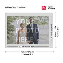 Bộ tranh đính đá 5D tự làm theo yêu cầu - Cá nhân hóa với ảnh của bạn, đá acrylic tròn hoặc vuông, lý tưởng để trang trí nhà cửa và làm quà tặng độc đáo, kích thước 11.81x15.7 inch, bộ tranh đính đá, quà lưu niệm đám cưới cá nhân hóa. - Nhiều màu - Xem 110