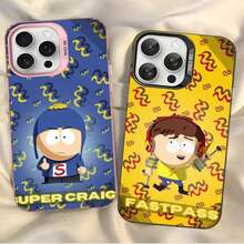 Funda S-South Manga P-Park compatible con 17 16 15 14 13 12 11 Pro MAX, cubierta trasera mate a prueba de golpes, protección contra caídas, cubierta mate - Z2 - Ver 1