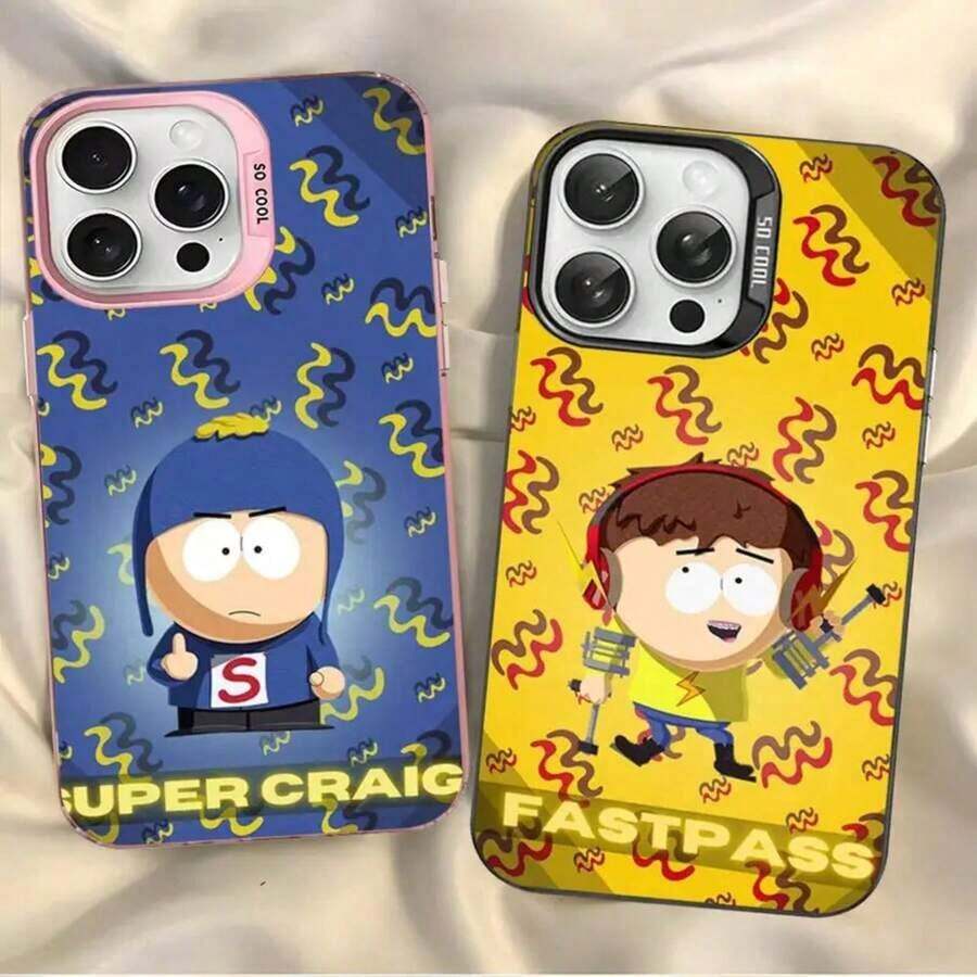 Funda S-South Manga P-Park compatible con 17 16 15 14 13 12 11 Pro MAX, cubierta trasera mate a prueba de golpes, protección contra caídas, cubierta mate - Z2 - Ver 1