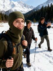 1pc Winter Plush Thickened Women's And Men's Warm Scarf - Heavy Duty Windproof And Warm Face Mask, Outdoor Cycling Neck, Breathable Polyester Knitted Fabric, Suitable For Winter Cycling, Outdoor Activities, Skiing, Motorcycle Driving Essential - Dual Use Design: Suitable For Both Cycling And Outdoor Activities, With A Scarf/Neck Cover/Hat Three In One Multifunctional And Versatile Balaclava Hat,