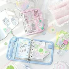 Rosyposy Clear PVC Zipper Planner With Display Window, Multi-Pocket Notebook For Kpop Star Photos, Refillable Binder & Non-Adhesive Paper Sheets - M5 - View 3