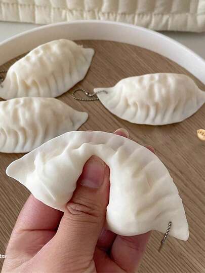1 st kreativ söt simulerad dumpling squishy leksak, stressavlastande fidgetleksak, studentpresent, hängande dekor, födelsedagspresenter, festpresenter, nyårspresenter