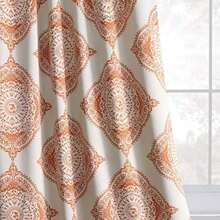 HPD Half Price Drapes - Cortinas de oscurecimiento de habitación con Estampado geométrico para Sala de Estar y recámara, 50 Pulgadas de Ancho x 96 Pulgadas de Largo, (1 Panel),(Henna 127An x 243.8Al cm (1 Paneles)) - Multicolor - Ver 7