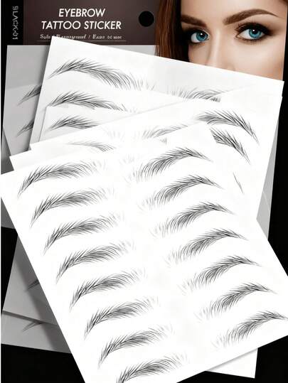 Waterproof Eyebrow Stickers, Women's Sexy Arched/Natural/Uplifting/Tapered Temporary Eyebrow Stickers, Long-Lasting Natural Fake Eyebrow Makeup Stickers, For Eyebrow Shaping And Grooming
