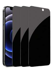 3 pièces Protecteurs d'écran en verre trempé anti-éblouissement compatibles avec les téléphones iPhone17 16 15 14 13 12 11 Pro Max XR X XS Max 7 8 Plus. Verre de protection anti-espion