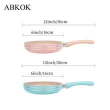 Mini 16cm Aluminum Non-Stick Frying Pan, Lightweight & Fast Heating, Suitable For Single Serving Cooking On Gas Stove - Pink - View 10