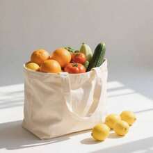 Tote Bag de Manta Cruda - Bolsas Plegables Reutilizables y Ecolgicas 40x35, para Compras, Viajes y Pintar - Negro-Gris + B/35X40X10 - Ver 3