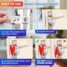 Portable Privacy Lock Travel - Hotel Door Lock Safety Gadget - Home Security Door - Initial - View 5