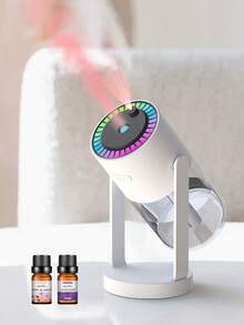 1pc Rotating Starry Sky Air Humidifier & Aroma Diffuser, 280ml, Compact & Quiet, Suitable For Women's Skincare Hydration, Bedroom, Car And Home Humidification, No Battery Required