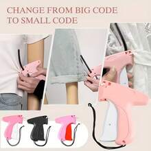 Quick Clothing Label Fastener Gun Set - Mini Pin Style Label Gun, Suitable For Sewing, Quilting, Garment Repair And Holiday Gift Wrapping - Includes 1 Label Gun, 6 Steel Pins, 500 White Plastic Pins And 500 Black Plastic Pins - For DIY, Shops And Home Use